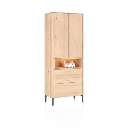 XOOON 75 cm. - 2-deuren + 2-laden Natural