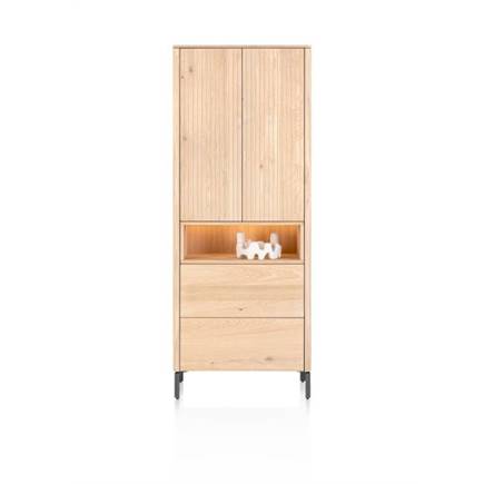 XOOON 75 cm. - 2-deuren + 2-laden Natural