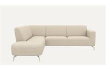 XOOON TWIST hoekbank ottomane big links+2.5-zits arm rechts - poot 16 cm. silk grey + pocket - brioni