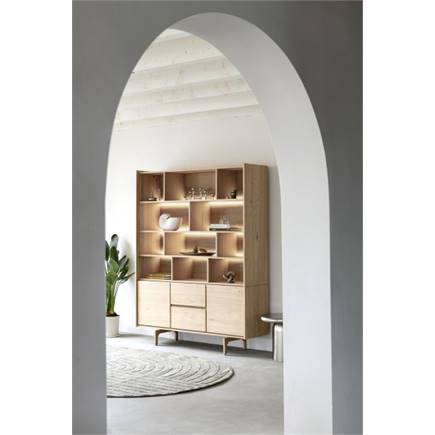 XOOON 120 cm - 2-deuren + 2-laden + 2-niches (+ LED)