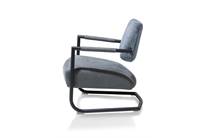 XOOON ZANE fauteuil metalen frame zwart + combi Kibo/Fantasy