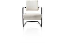 XOOON ronde buis swing ROB - stof Malmo - boucle Creme fauteuil
