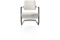 XOOON ronde buis swing ROB - stof Malmo - boucle Creme fauteuil